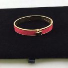 KATE SPADE PINK GOLD TONE LIVE COLORFULLY HINGED CUFF BRACELET