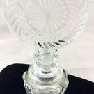 CLEAR PRESSED GLASS  PERFUME BOTTLE WITH STOPPER 5"