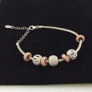DYADEMA ITALY 925 STERLING SILVER SHIMMER BEAD BRACELET 7"