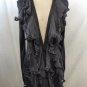 FOLEY + CORINNA CHARCOAL CASCADING RUFFLE FRONT CARDIGAN SIZE M RET $239