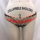 BOYS + ARROWS ORANGE/ TAN/ MINT PRINT BIKINI BOTTOM SIZE LARGE