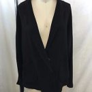 BABETTE BLACK TWO POCKET SINGLE SNAP BUTTON OVERSIZE JACKET SIZE XS/ P