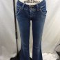 HUDSON MEDIUM WASH BACK FLAP POCKET BOOT CUT FRAYED HEM JEANS SIZE 26