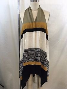 MAX MARA STUDIO BEIGE/ GRAY/ BLACK/ MUSTARD OPEN LONG SWEATER VEST