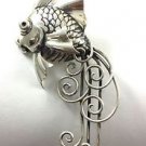 Rare Vintage Boucher Parisina Mexico Sterling Silver Designer Fantail Fish Pin