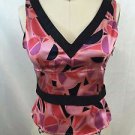 MARC BY MARC JACOBS CORAL SILK PRINTED BOW SIDE ZIP CAMI SIZE 2