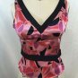 MARC BY MARC JACOBS CORAL SILK PRINTED BOW SIDE ZIP CAMI SIZE 2
