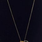 14/20 Gold Filled chain necklace tooth/stone/crystal pendent 18"