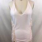 AMUSE SOCIETY BLUSH SHIMMER FALLON ONE PIECE BIKINI SIZE L RETAIL $88
