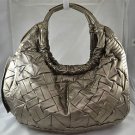 ROBERTO CAVALLI RARE AUTHENTIC METALLIC LEATHER "APPLE BAG" LARGE TOTE