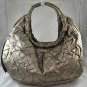 ROBERTO CAVALLI RARE AUTHENTIC METALLIC LEATHER "APPLE BAG" LARGE TOTE