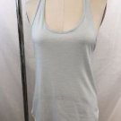 LULULEMON ATHLETICA MINT GRAY STRIPE RACER BACK TANK SIZE S