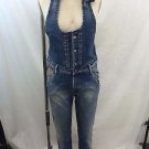 MAISON SCOTCH LA SALOPETTE ACID WASH DENIM HALTER OVERALLS SIZE W25 L32
