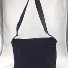 SALVATORE FERRAGAMO NAVY GROSGRAIN TIERED SHOULDER BAG