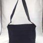 SALVATORE FERRAGAMO NAVY GROSGRAIN TIERED SHOULDER BAG