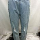 MINK PINK "WALKING ON A DREAM" TORN KNEE JEGGINGS JEANS SIZE LARGE