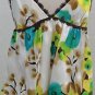 Milly Cream/Teal/Brown Silk Floral Cami SILK STRAPS  SIZE 10US/40EUC