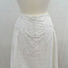 DIANE VONFURSTENBERG WHITE EYELET MEADOW SKIRT SIZE 10, RETAIL $265