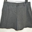 SEE BY CHLOE GREY/ BLACK WOOL HERRINGBONE SHORTS SIZE 44, RETAIL $240