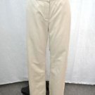 VALENTINO ROMA BEIGE COTTON TWILL WIDE LEG DRESS PANTS SIZE 10
