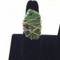 Handmade Ring 14K Gold Fill Wire Wrap OvalGreen Stone Size 71/2