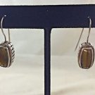 Lori Bonn Oval .925 Stainless Steel Pierced Earrings Venus Hair stones