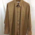 YVES SAINT LAURENT GOLD BUTTON FRONT SHIRT SIZE 17 32-33 XL
