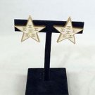 CHANEL AUTHENTIC MULTI CC CREAM GOLD TONE TRIM STAR CLIP ON EARRINGS