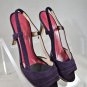 KATE SPADE PURPLE SUEDE/ SNAKE SKIN SLING BACK HEELS  SIZE 7 B