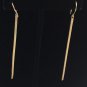 BB Big Bang New York Gold Tone Stick Drop Earrings Length 3"