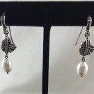 Vintage Rare Barry B. Kieselstein Cord Silver Heart .925 Pearl Dangle Earrings