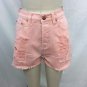 MINK PINK BLUSH PINK "ALMOST FAMOUS SLASHER" CUT OFF SHORTS SIZE XS