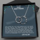 To My Very Best Friend Interlocking Rings Message Card