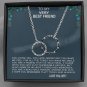 To My Very Best Friend Interlocking Rings Message Card