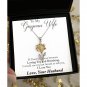Wife Gift From Husband Sunflower Pendant Necklace Message Card