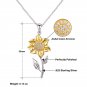 Wife Gift From Husband Sunflower Pendant Necklace Message Card