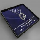 To My Wife From Husband Silver Plated Luxury Heart-Shaped Necklace