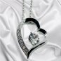 To My Wife From Husband Silver Plated Luxury Heart-Shaped Necklace