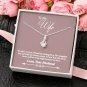 To My Wife From Husband Alluring Beauty Necklace With Message Card