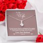 To My Wife From Husband Alluring Beauty Necklace With Message Card