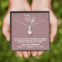To My Wife From Husband Alluring Beauty Necklace With Message Card
