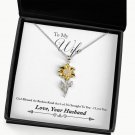 To My Wife From Husband Sunflower Necklace For Women