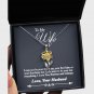 To My Wife From Husband Message Card Jewelry Necklace Gift