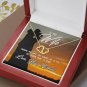 Husband Wife Not Eye To Eye Diamond Gold Necklace Message Card