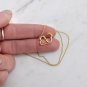Husband Wife Not Eye To Eye Diamond Gold Necklace Message Card