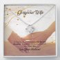 To My Gorgeous Wife Forever Love Knot Necklace With Message Card
