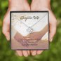 To My Gorgeous Wife Forever Love Knot Necklace With Message Card