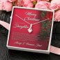 Merry Christmas To My Daugher Holiday Message Card Jewelry