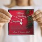 Merry Christmas To My Daugher Holiday Message Card Jewelry