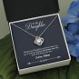 To My Daughter From Mom Message Card Necklace Jewelry